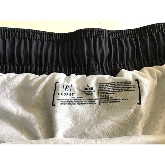 GEORGE- MENS DRAWSTRING ELASTIC WAIST BOARD SWIM SHORTS LINED SIZE LARGE - Picture 3 of 5